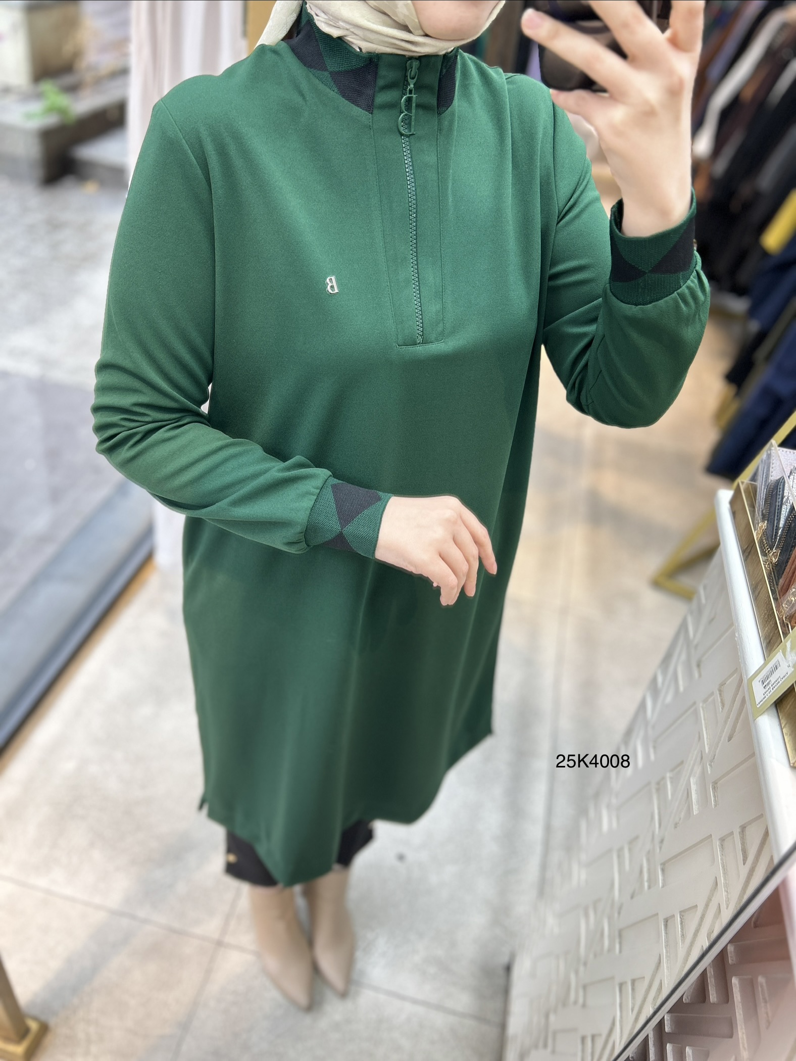 25K4008 Ribana Detaylı Tunik - Görsel 12