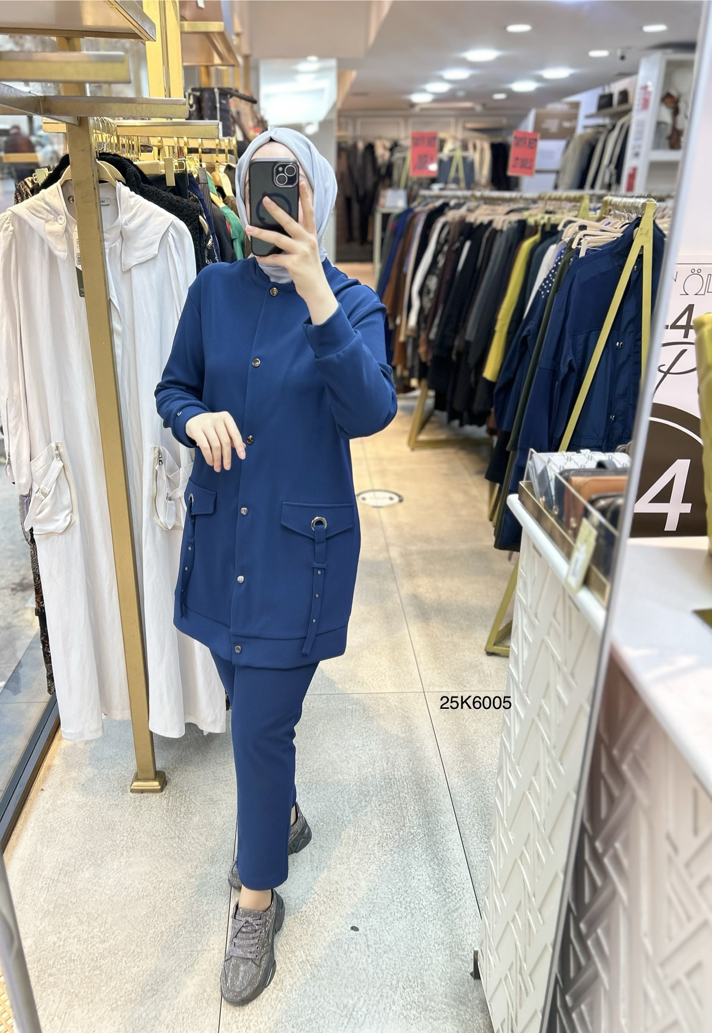 25K6005 Cep Detayı Kemerli Spor Takım - Görsel 2