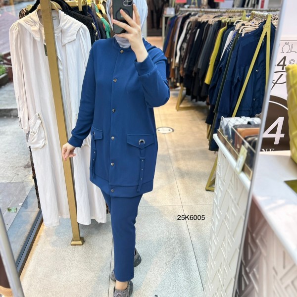 25K6005 Cep Detayı Kemerli Spor Takım - Görsel 1