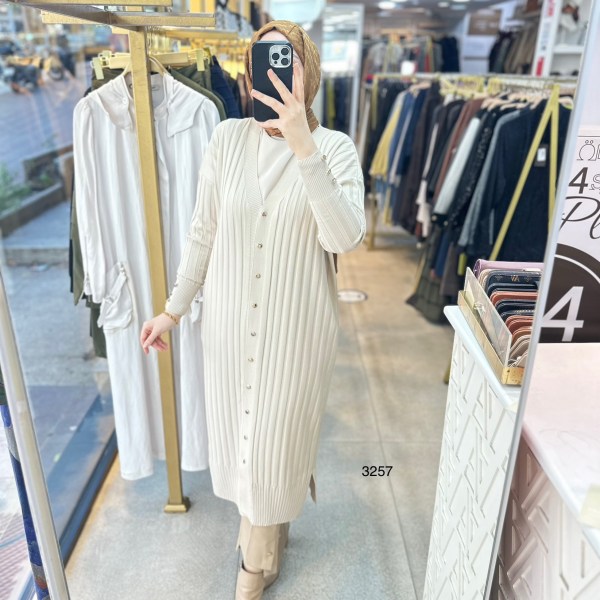 3257 Uzun Merserize Triko - Görsel 17