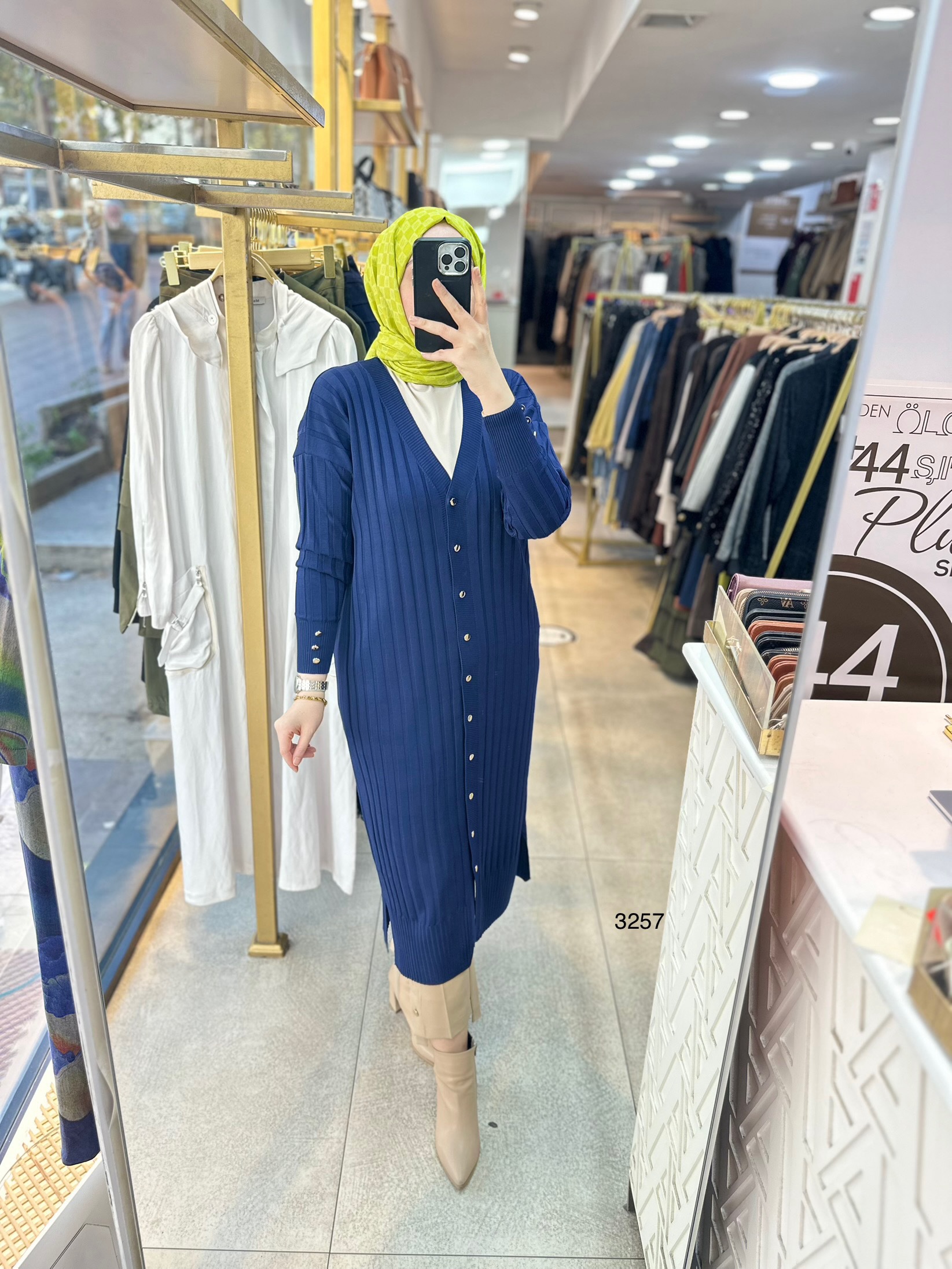 3257 Uzun Merserize Triko - Görsel 18