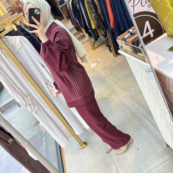 9646 Çizgili Takım - Görsel 6