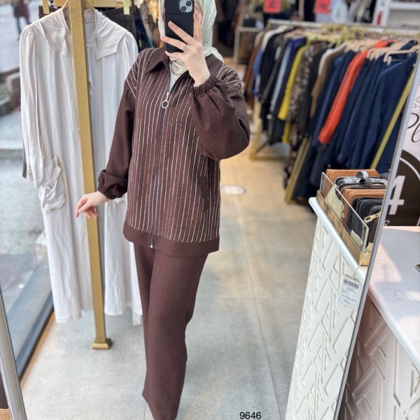 9646 Çizgili Takım - Görsel 2