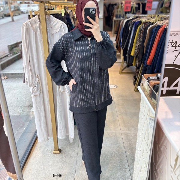 9646 Çizgili Takım - Görsel 16