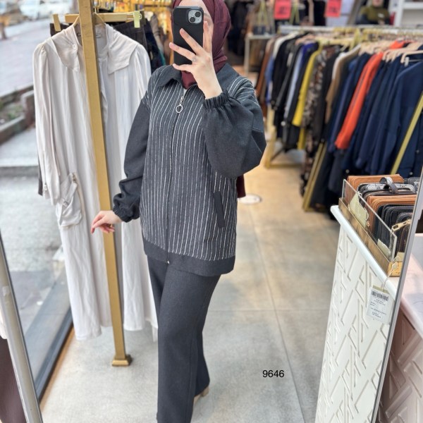 9646 Çizgili Takım - Görsel 18