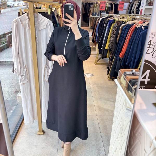 1437 Fermuarlı Elbise - Görsel 2