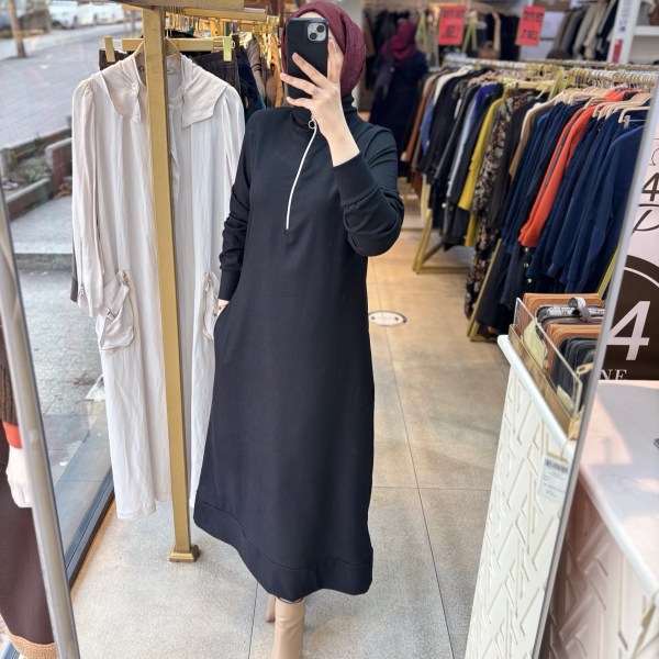 1437 Fermuarlı Elbise - Görsel 3