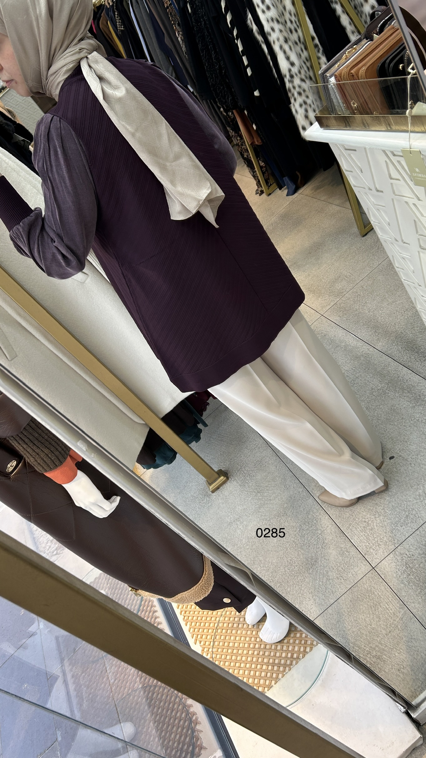 0285 Kolları Kupra Kumaş Ön ve Arkası Merserize Tunik