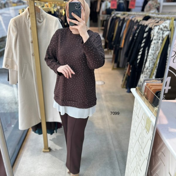 7099 Taş ve Pilise Detaylı Takım - Görsel 12