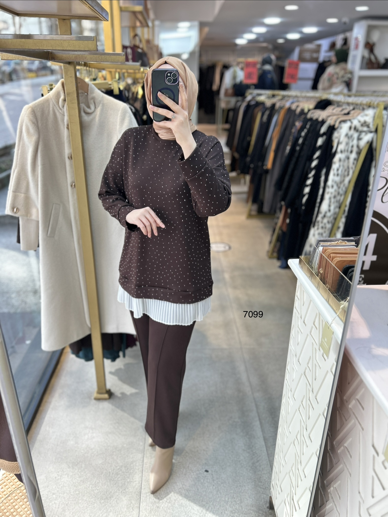 7099 Taş ve Pilise Detaylı Takım - Görsel 12