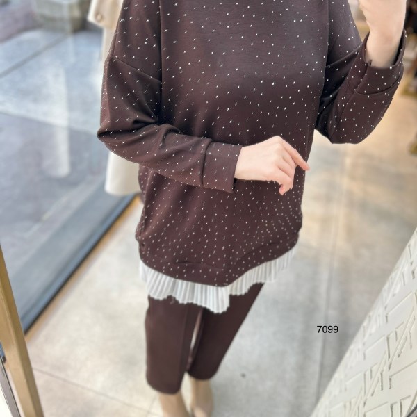 7099 Taş ve Pilise Detaylı Takım - Görsel 10