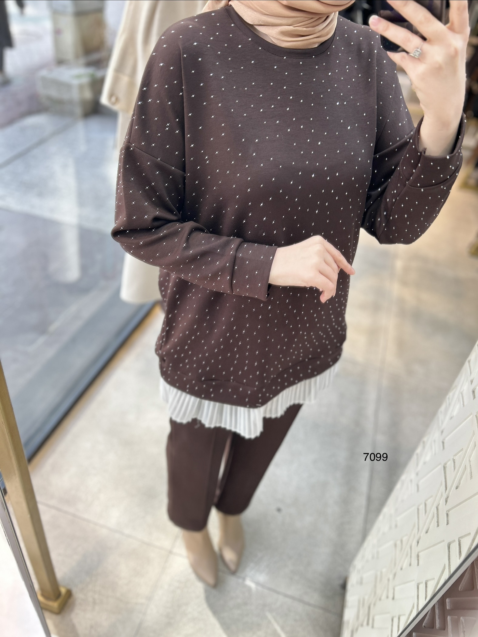 7099 Taş ve Pilise Detaylı Takım - Görsel 10