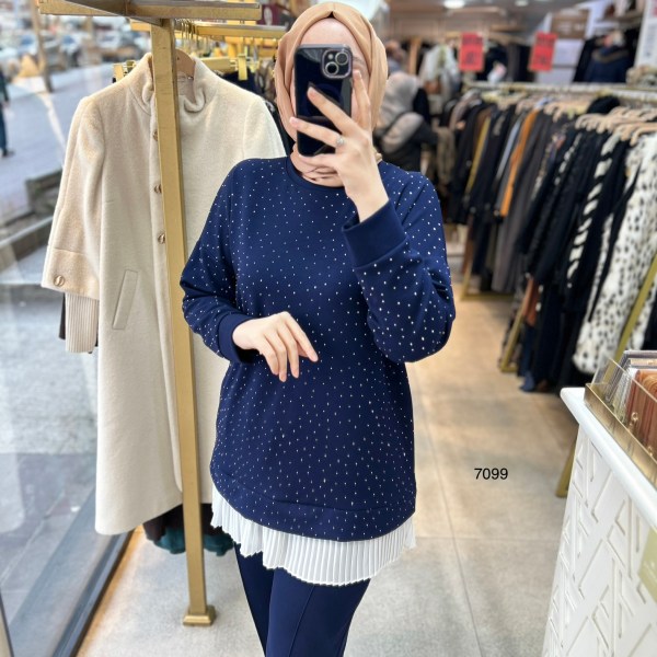 7099 Taş ve Pilise Detaylı Takım - Görsel 5