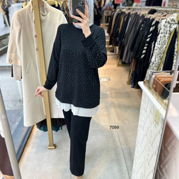 7099 Taş ve Pilise Detaylı Takım - Görsel 9