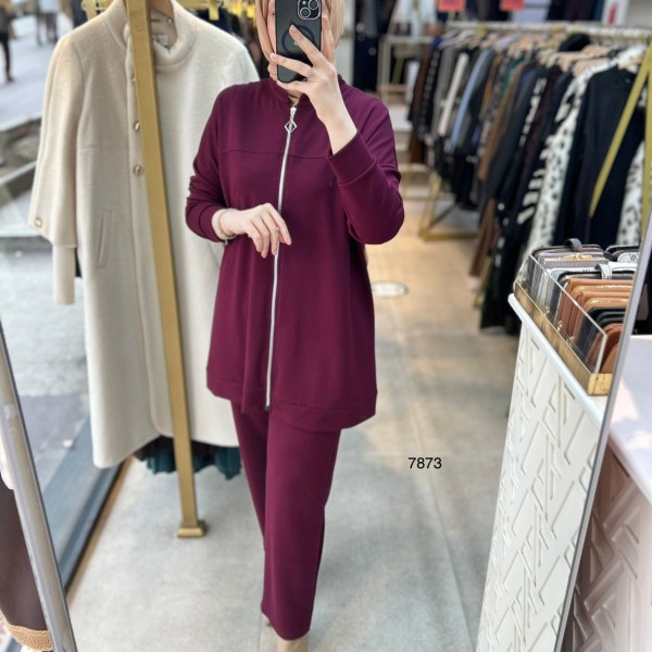 7873 Fermuarlı Spor Takım - Görsel 2