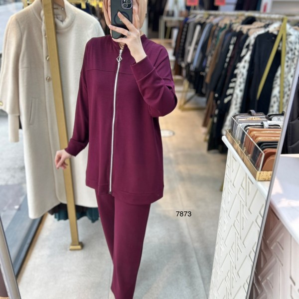 7873 Fermuarlı Spor Takım - Görsel 1