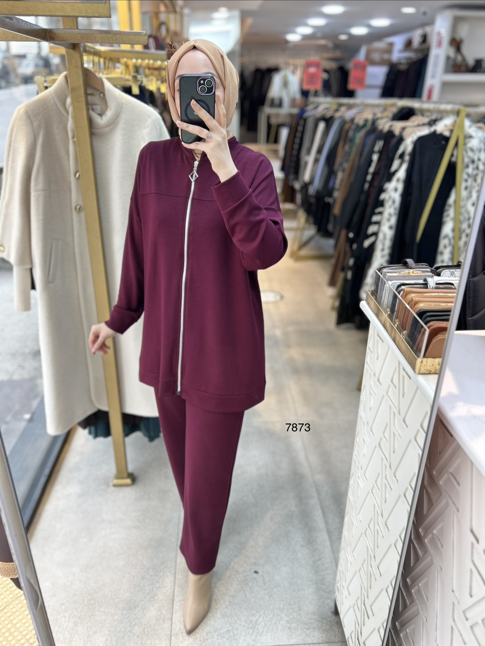 7873 Fermuarlı Spor Takım - Görsel 1