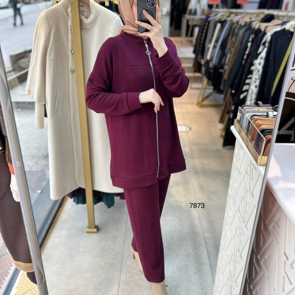 7873 Fermuarlı Spor Takım - Görsel 3