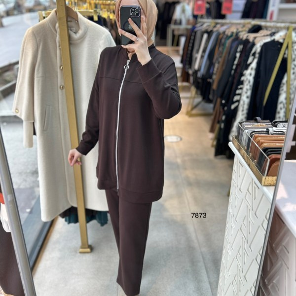 7873 Fermuarlı Spor Takım - Görsel 12