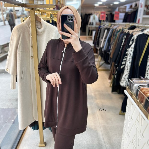 7873 Fermuarlı Spor Takım - Görsel 5