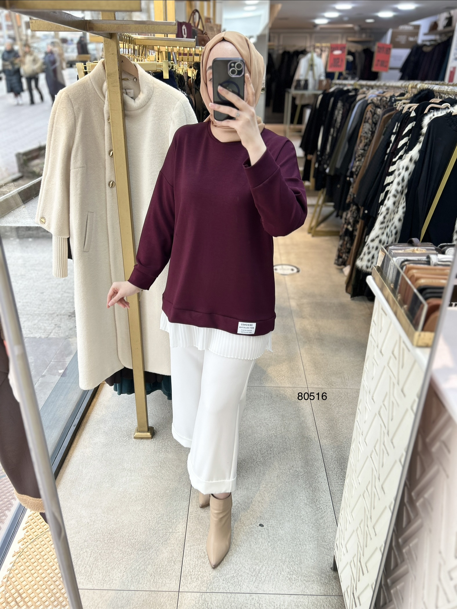 80516 Piliseli Spor Tunik - Görsel 1