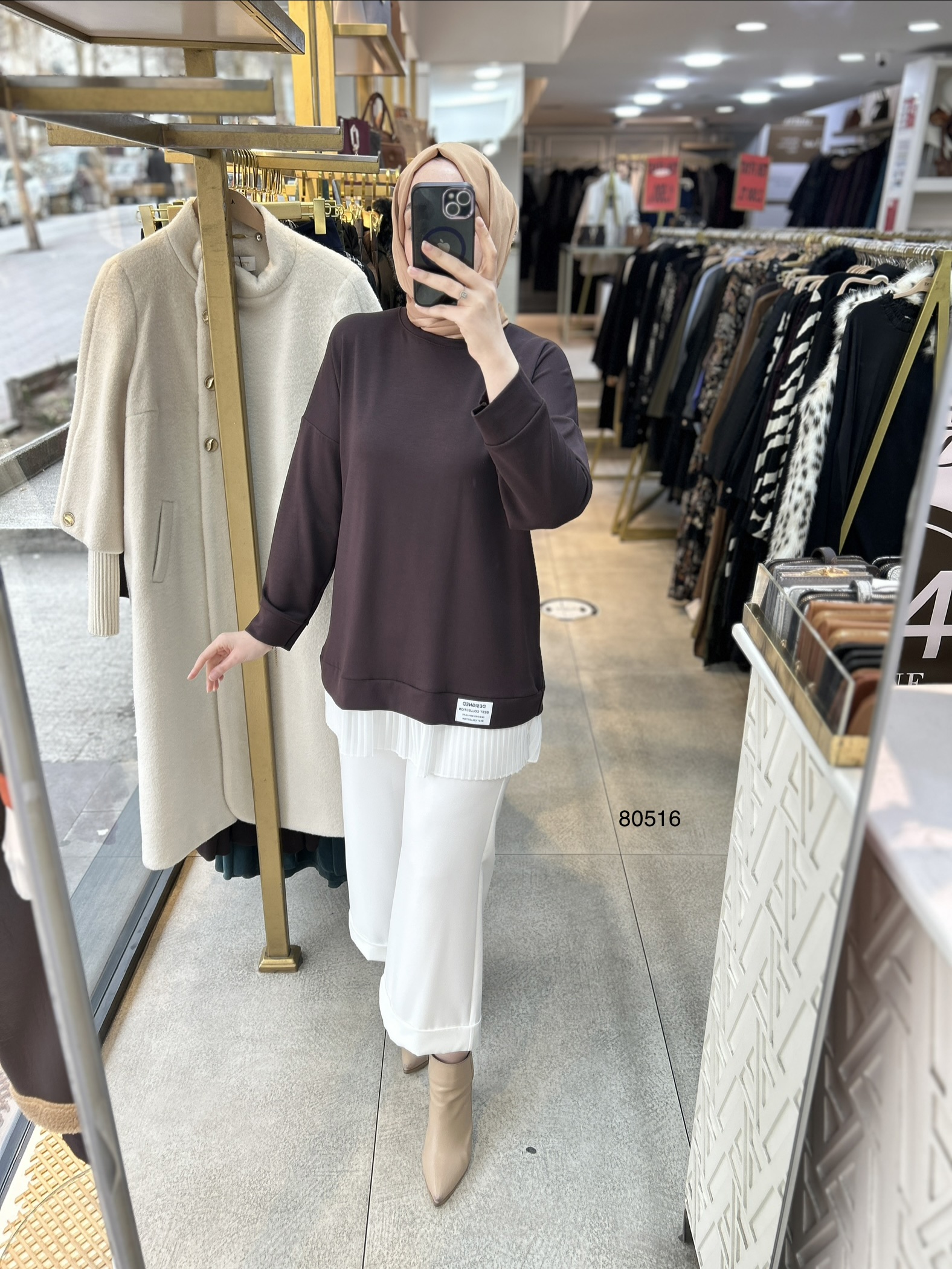 80516 Piliseli Spor Tunik - Görsel 4