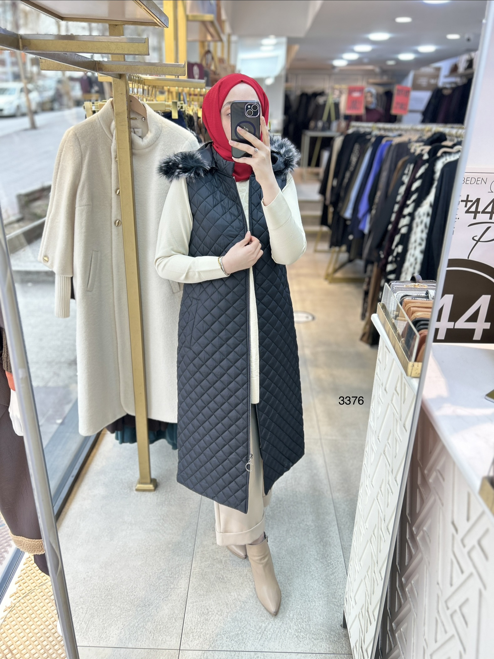 3376 Kapitone Yelek - Görsel 5