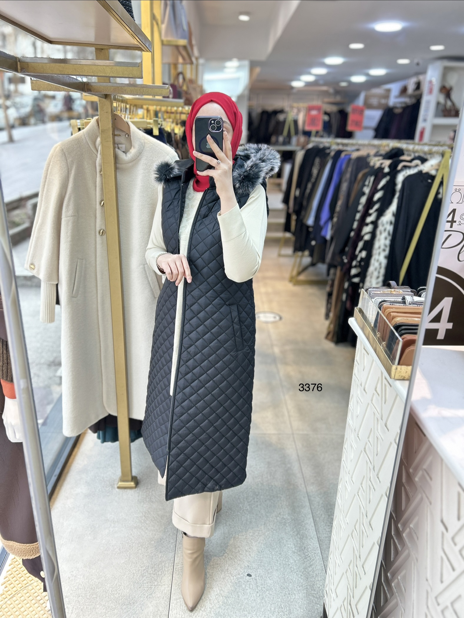 3376 Kapitone Yelek - Görsel 3