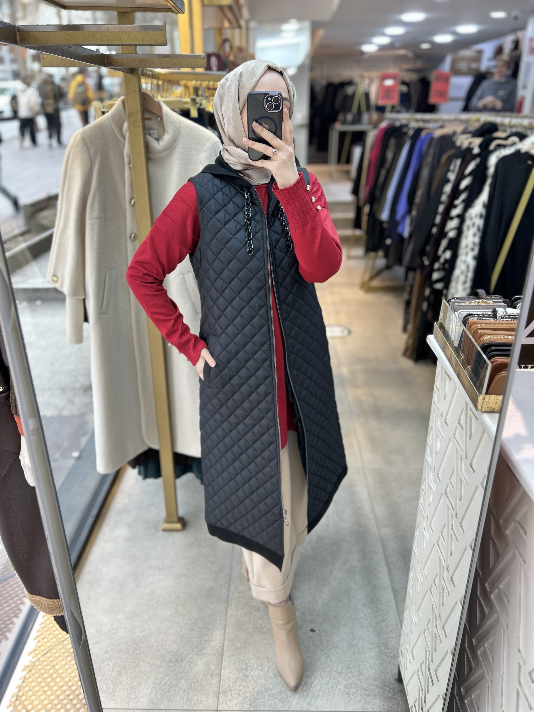 8355 Kapitone Yelek - Görsel 3