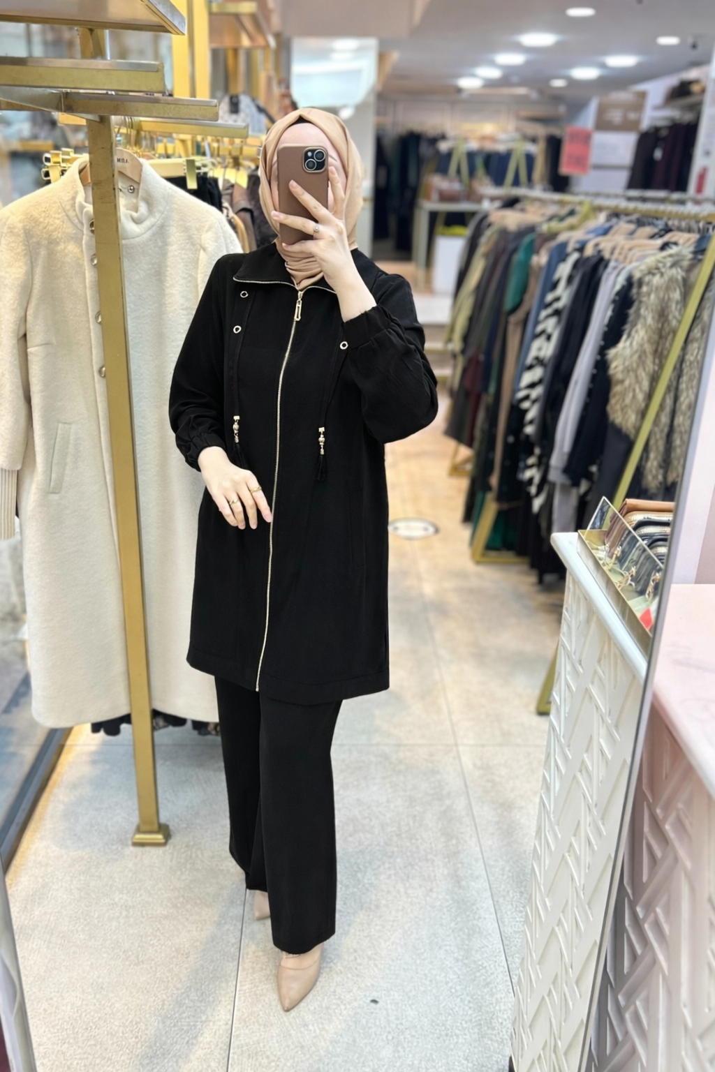 1716 Fermuarlı Gömlek Yaka Takım