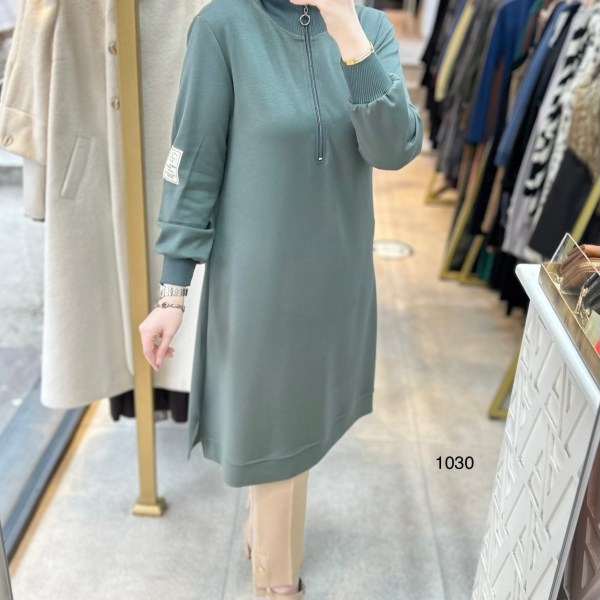 1030 Ribana Detaylı Tunik - Görsel 3