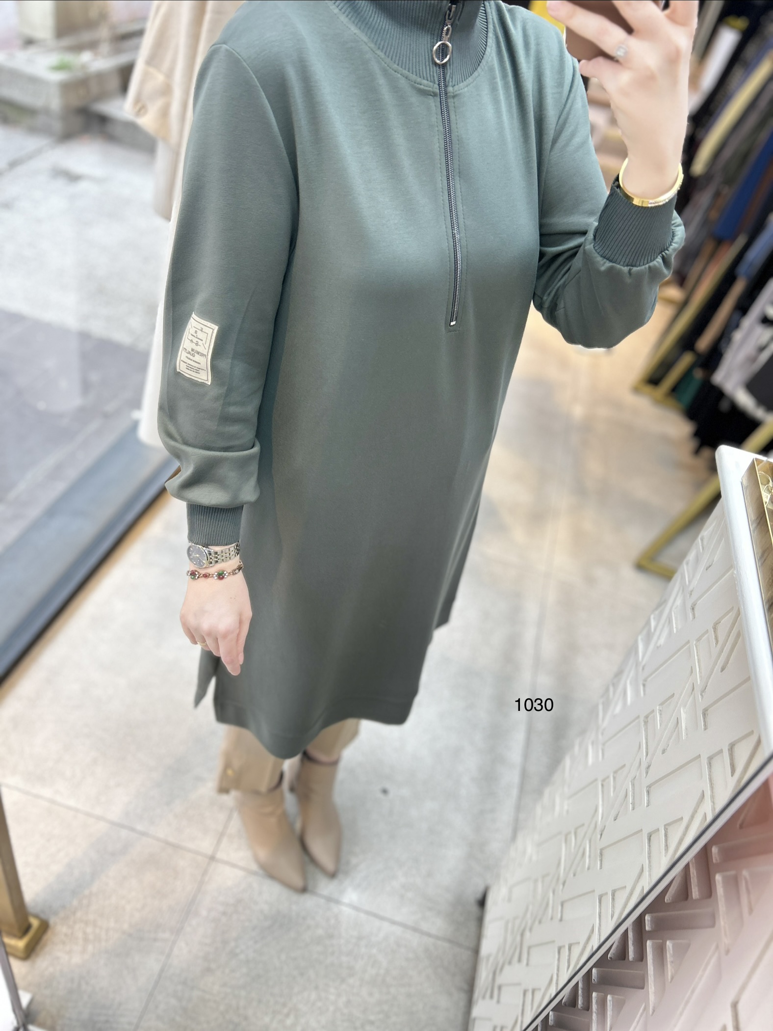 1030 Ribana Detaylı Tunik - Görsel 5