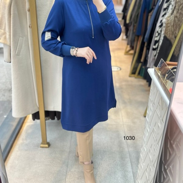 1030 Ribana Detaylı Tunik - Görsel 8