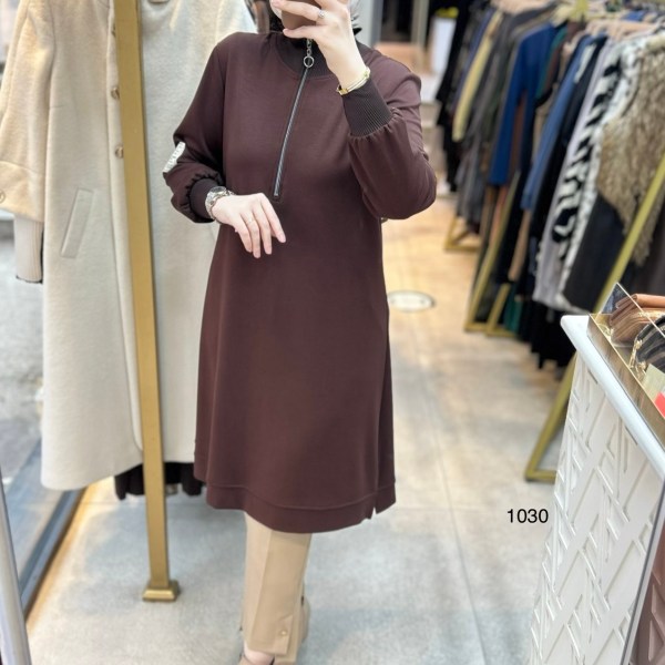 1030 Ribana Detaylı Tunik - Görsel 13