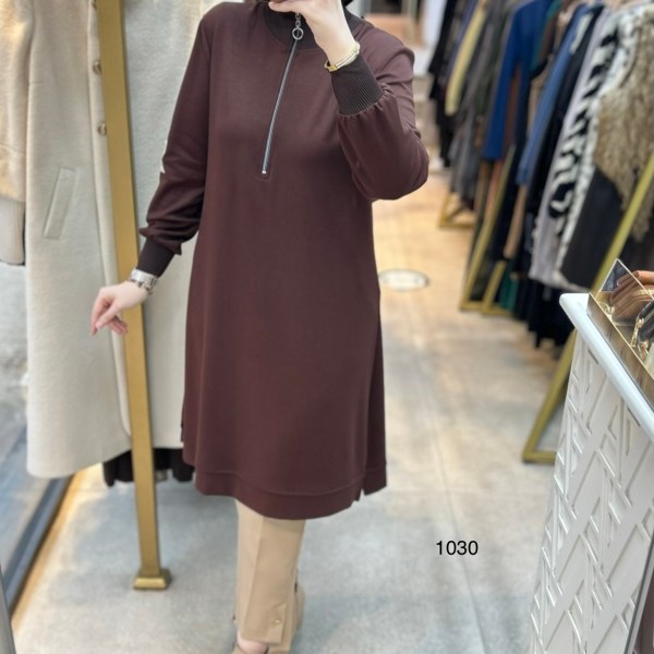 1030 Ribana Detaylı Tunik - Görsel 14