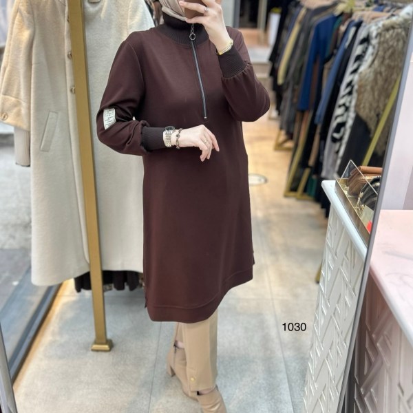 1030 Ribana Detaylı Tunik - Görsel 12