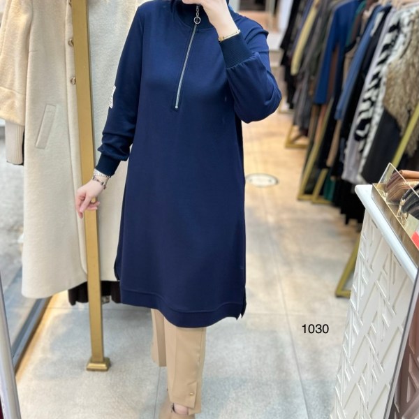 1030 Ribana Detaylı Tunik - Görsel 18