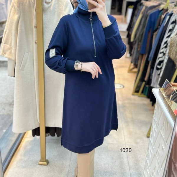 1030 Ribana Detaylı Tunik - Görsel 17