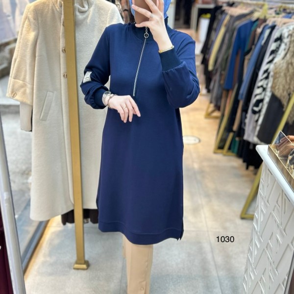 1030 Ribana Detaylı Tunik - Görsel 20