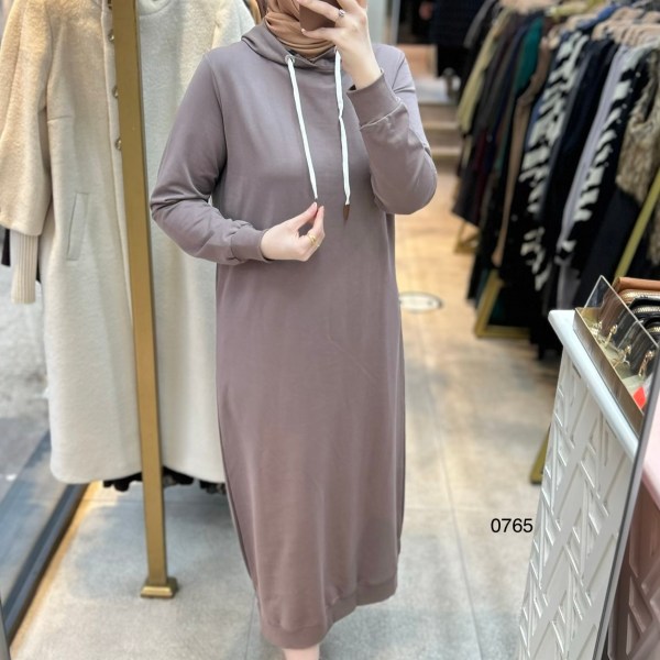 0765 Kapüşonlu Spor Elbise - Görsel 6