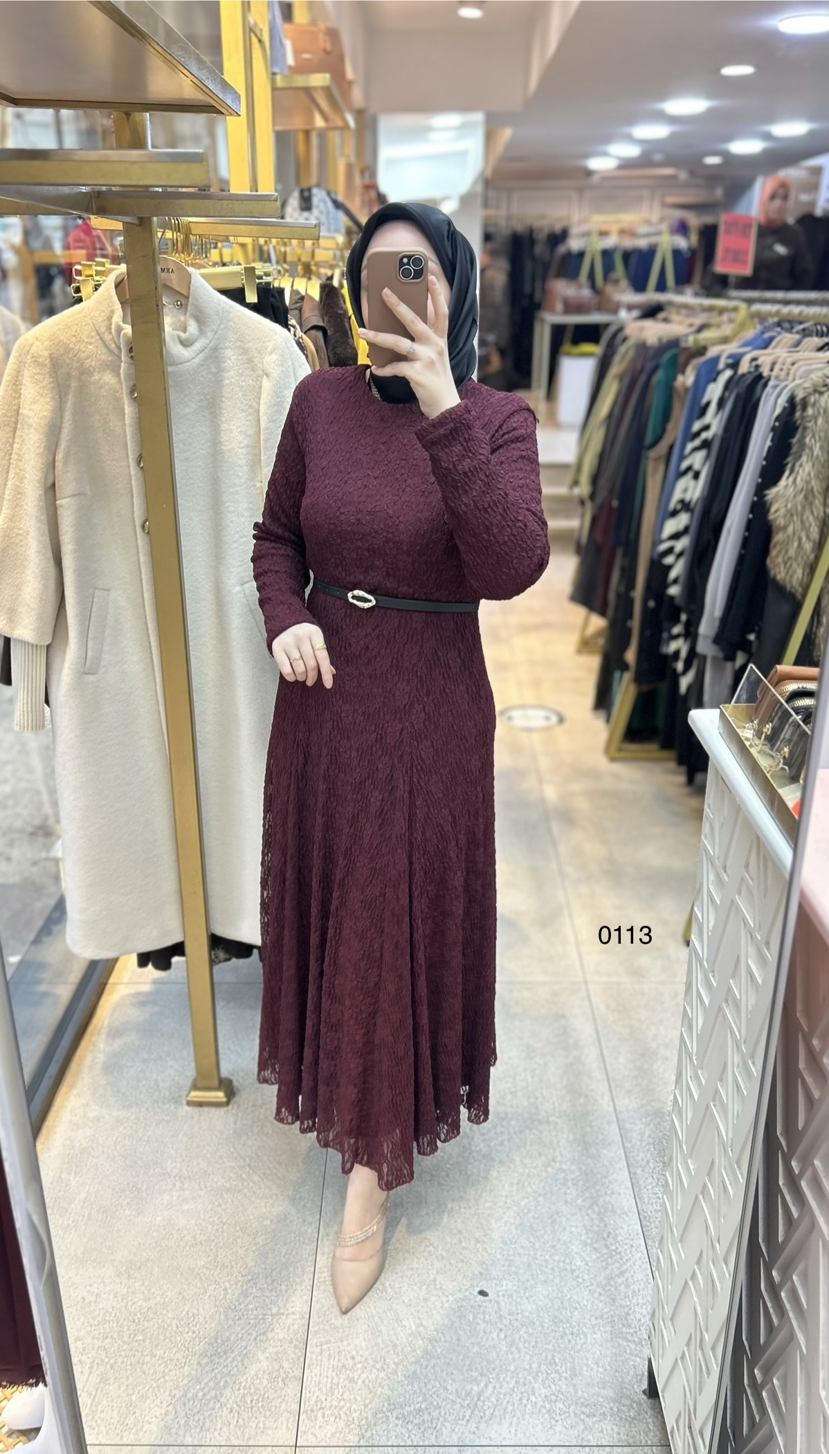 0113 Güpürlü Elbise