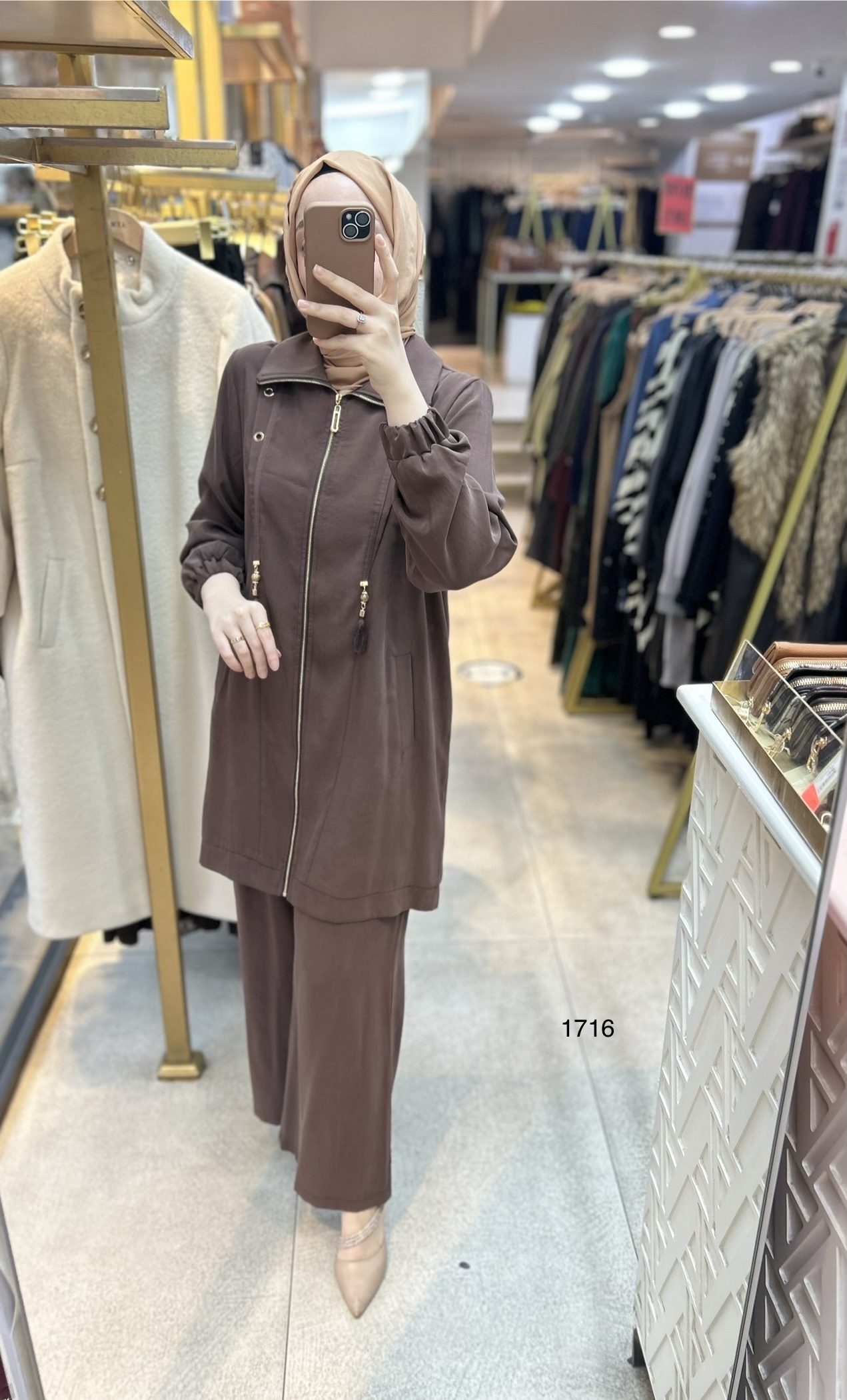 1716 Fermuarlı Gömlek Yaka Takım