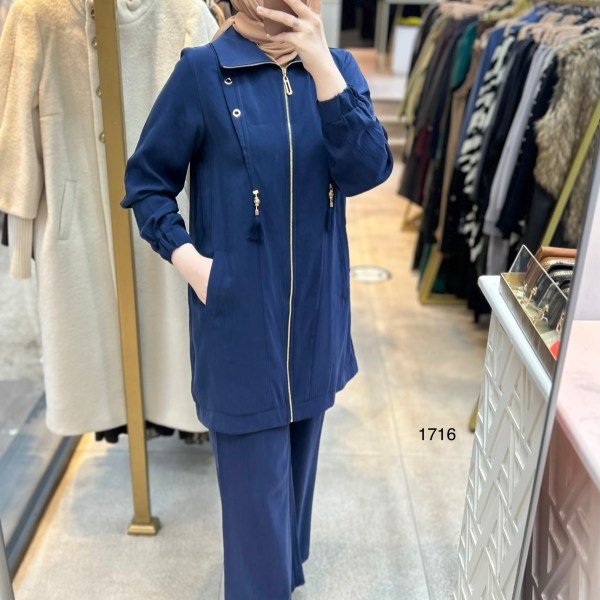 1716 Fermuarlı Gömlek Yaka Takım - Görsel 5