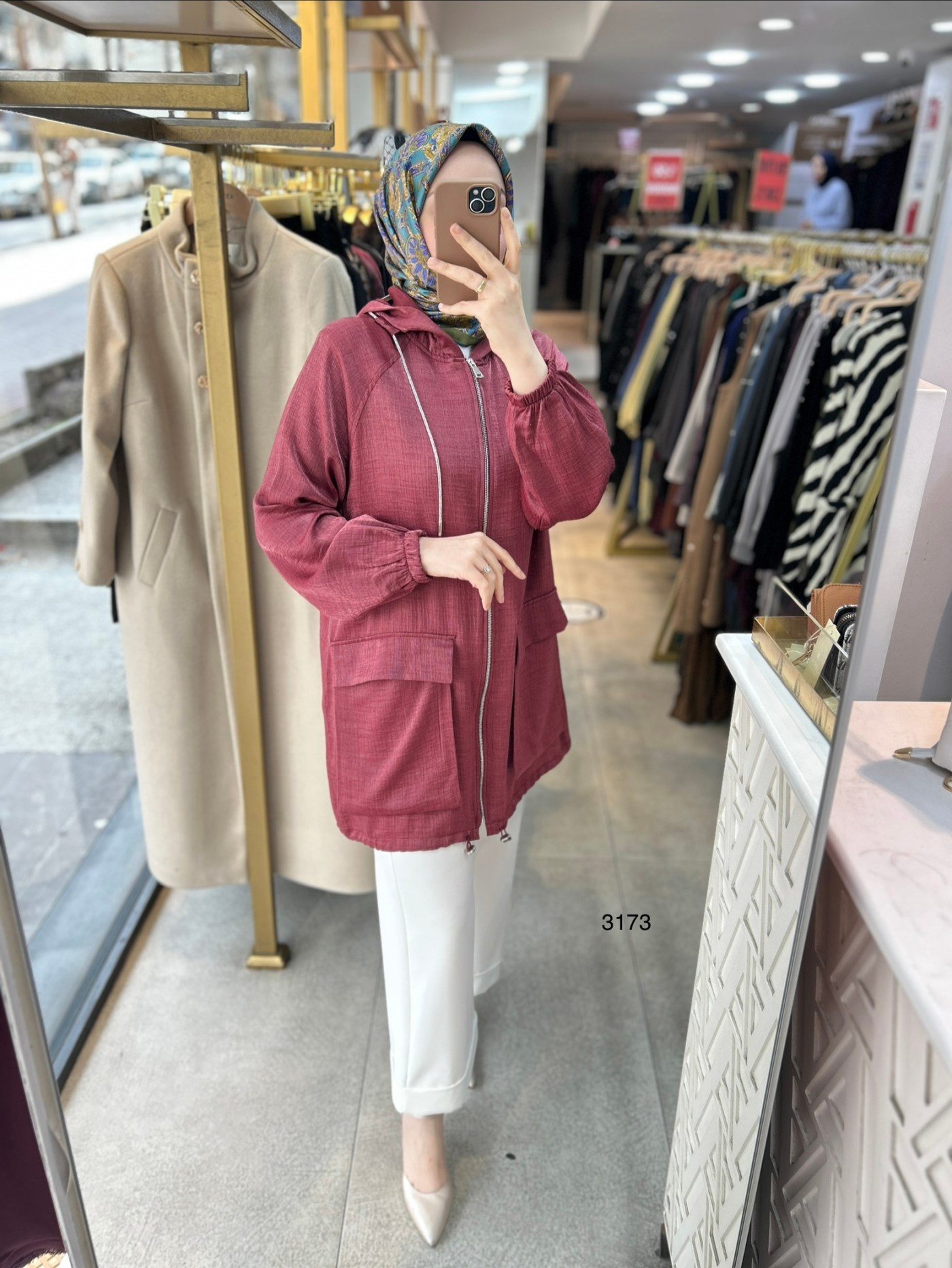 3173 Cepli Fermuarlı Kap