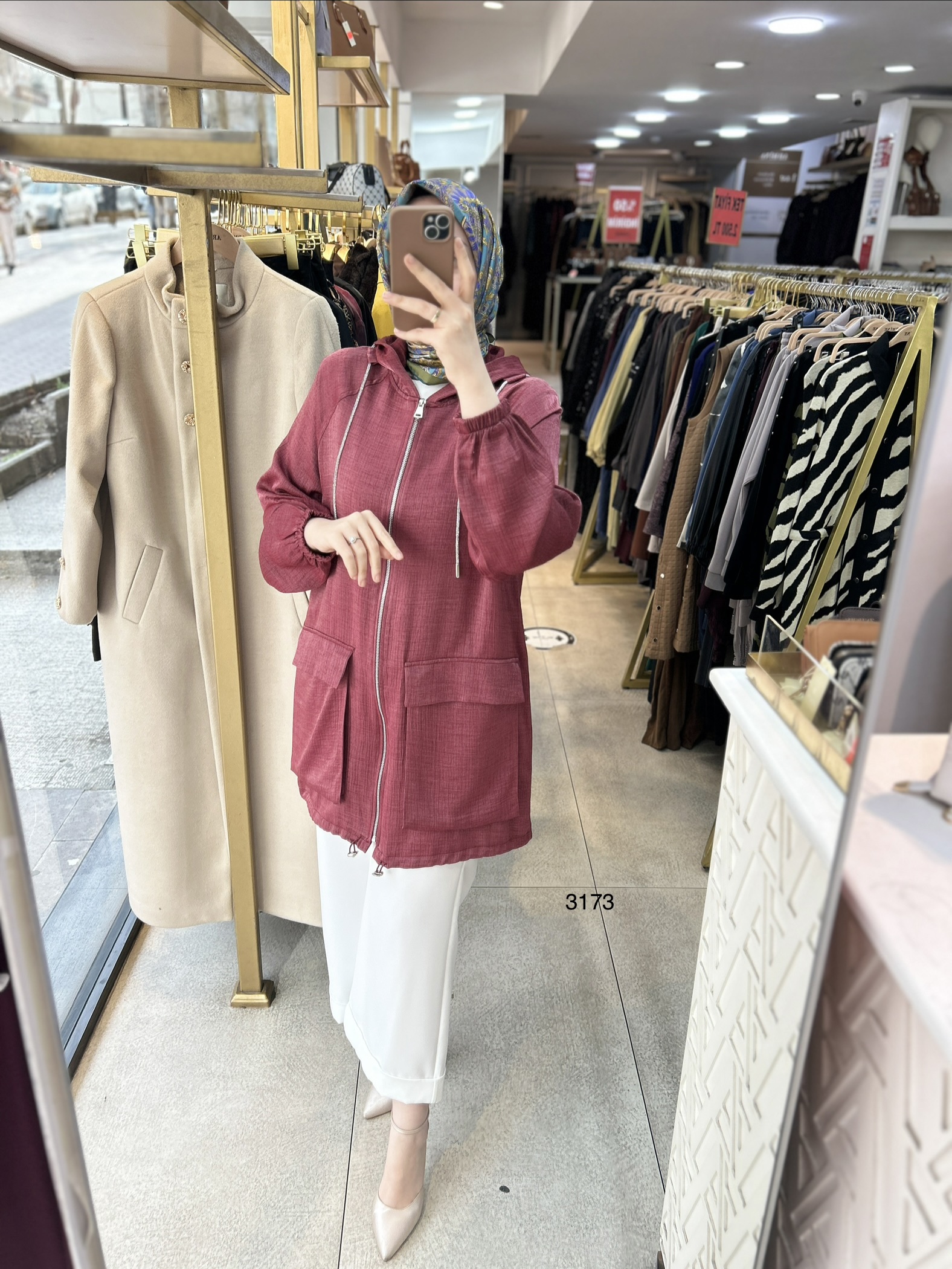 3173 Cepli Fermuarlı Kap - Görsel 4