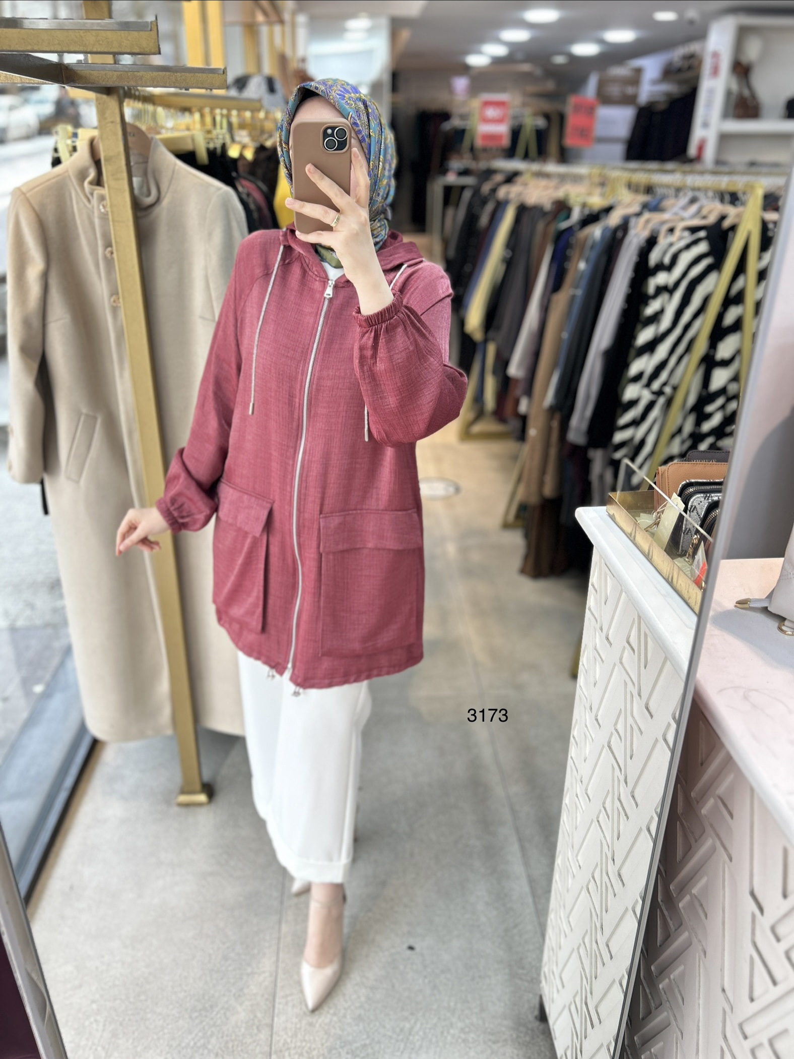 3173 Cepli Fermuarlı Kap - Görsel 5