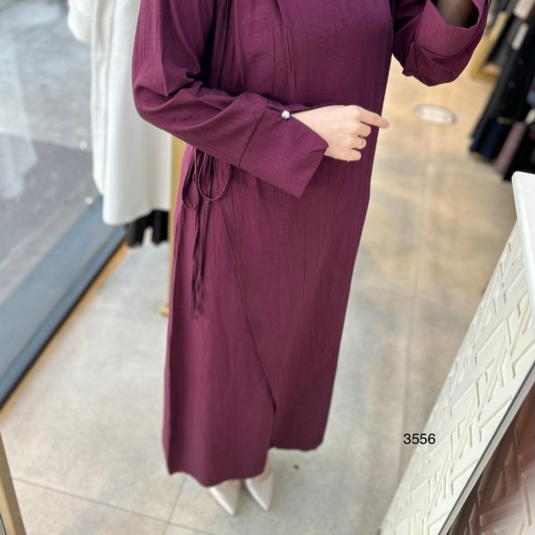 3556 Omuz Aksesuar Detaylı Elbise - Görsel 4