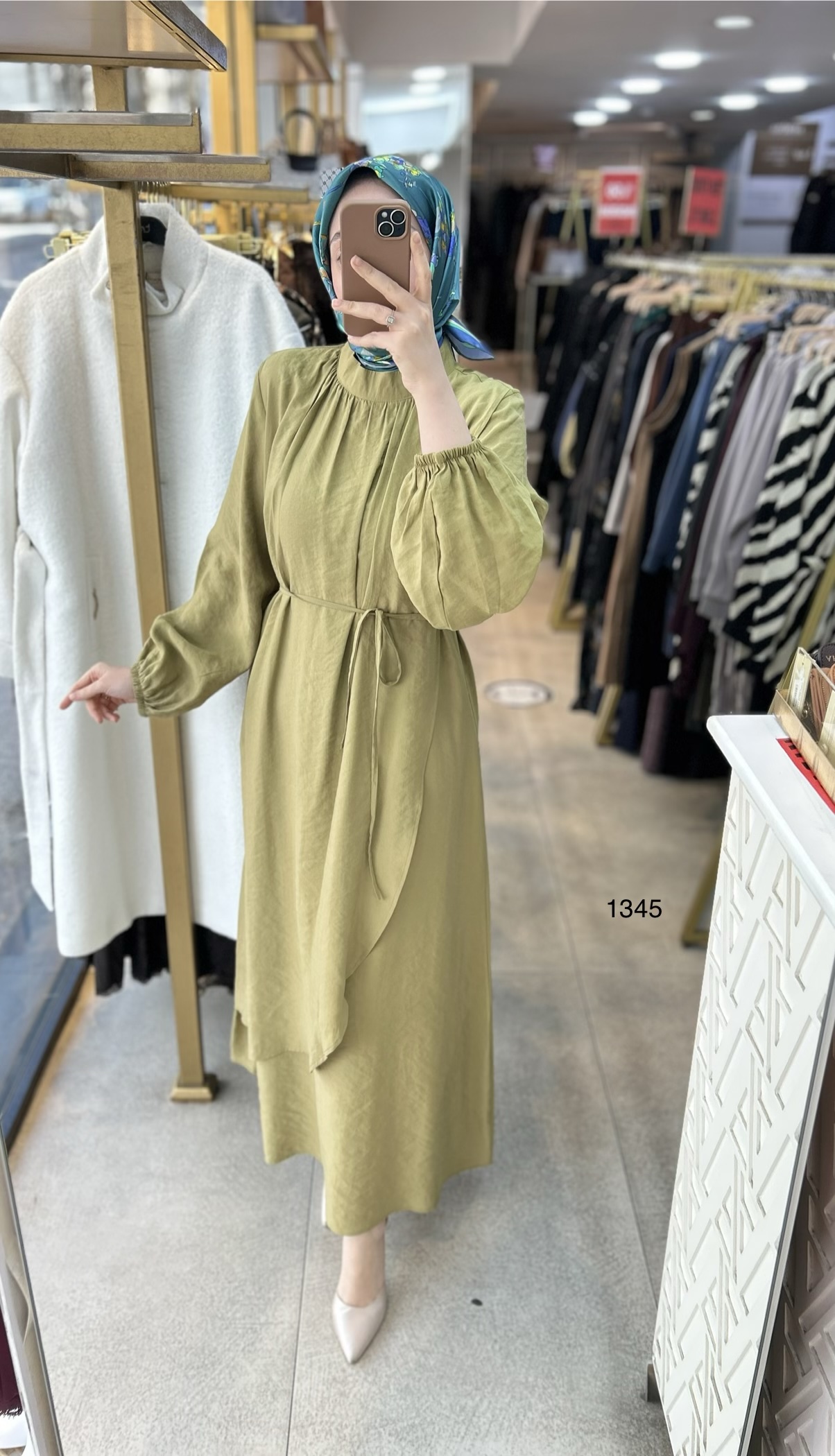 1345 Asimetrik Kesim Elbise