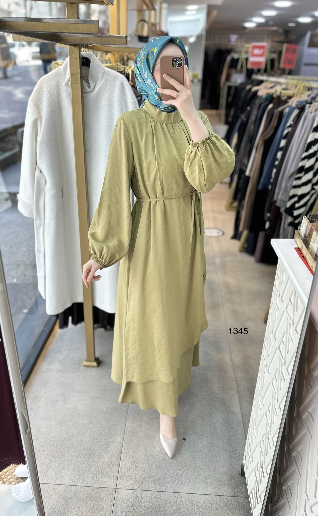 1345 Asimetrik Kesim Elbise