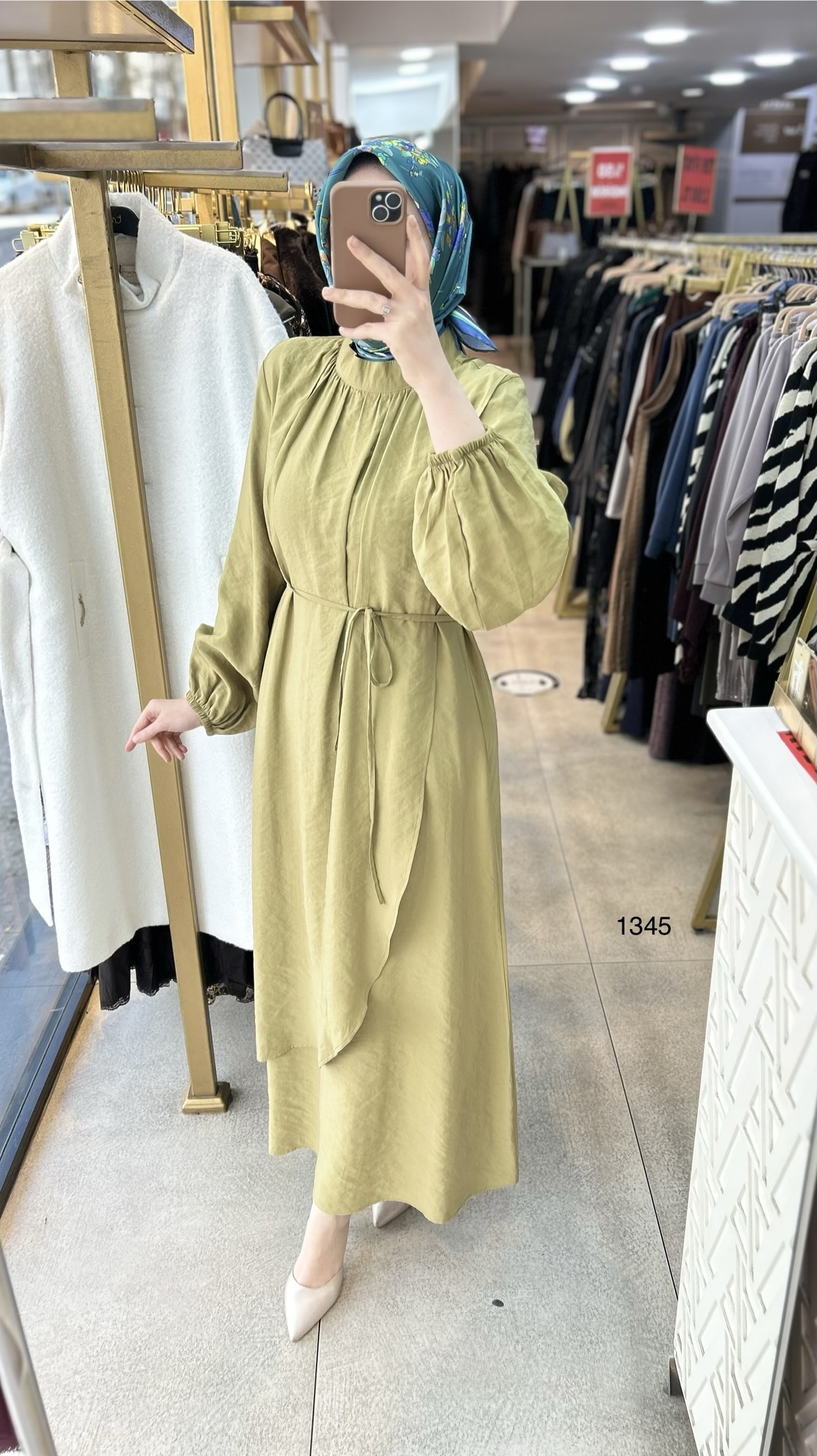 1345 Asimetrik Kesim Elbise